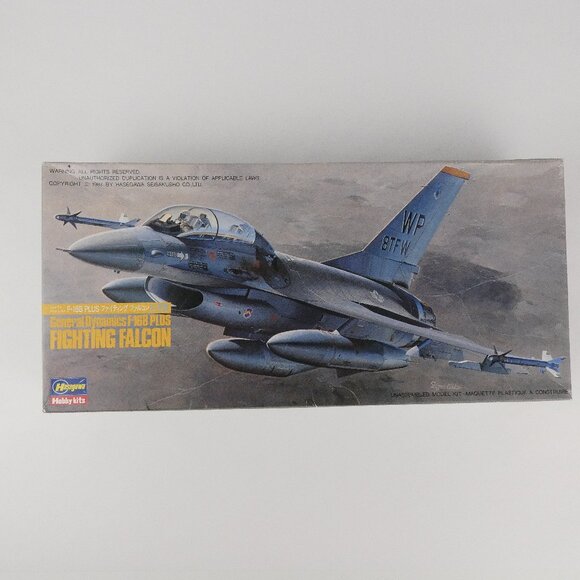 Hasegawa F-16B Plus Fighting Falcon Model Kit 1/72 Scale *Almost Complete 1987